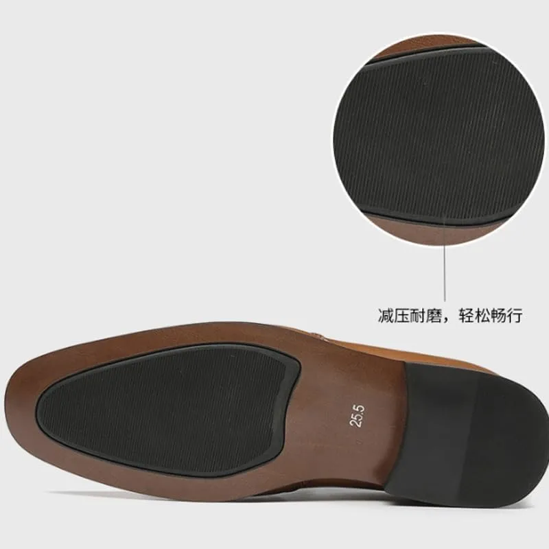 Men's Contemporary Business-Ready Oxfords Breathable Leather Shoes with Temperature-Regulating Footbed