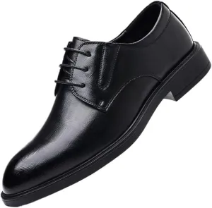 Mens Derby Shoes Fashion Wedding Classic Formal Oxford Lace Up Dress Shoes