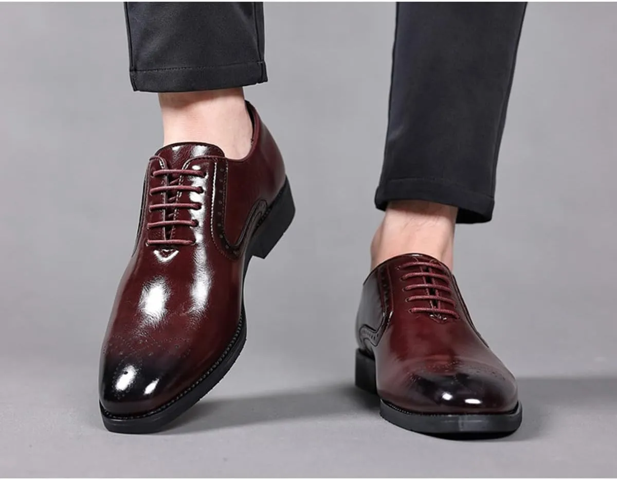 Men's Dress Oxfords Shoes Non-Slip Brogues Classic Bussiness Oxford Derby Shoes for Men