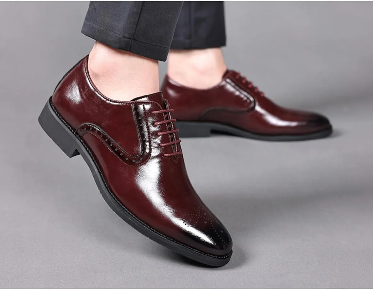 Men's Dress Oxfords Shoes Non-Slip Brogues Classic Bussiness Oxford Derby Shoes for Men