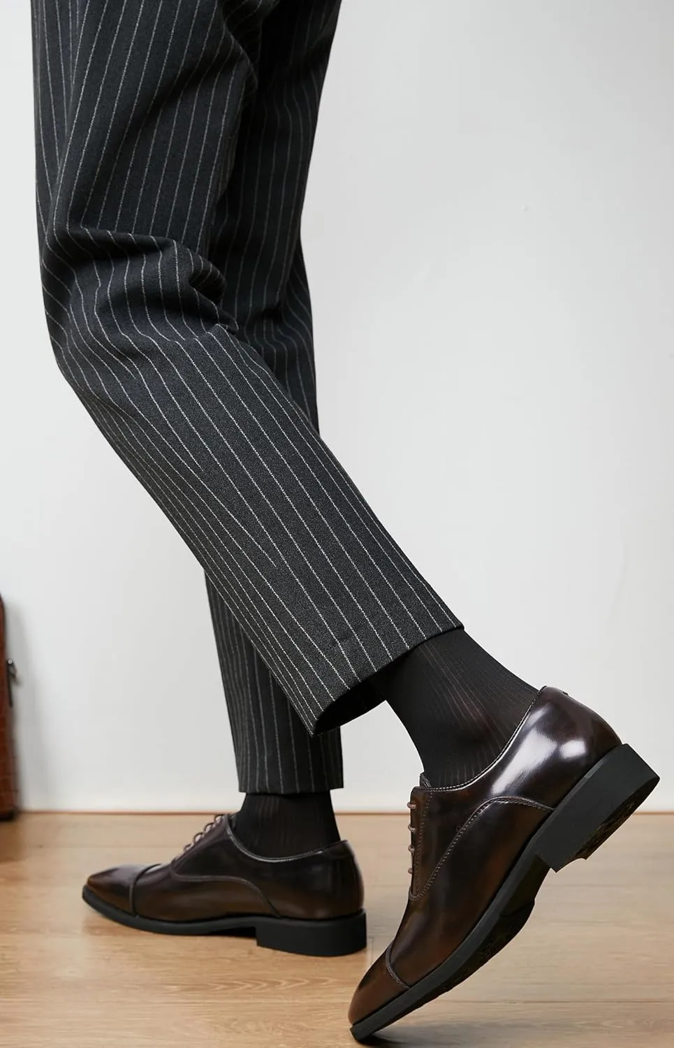 Mens Dress Shoes Cap Toe Oxfords Shoes Patent Leather Formal Business Tuxedo Casual Derby Wedding Shoes for Men
