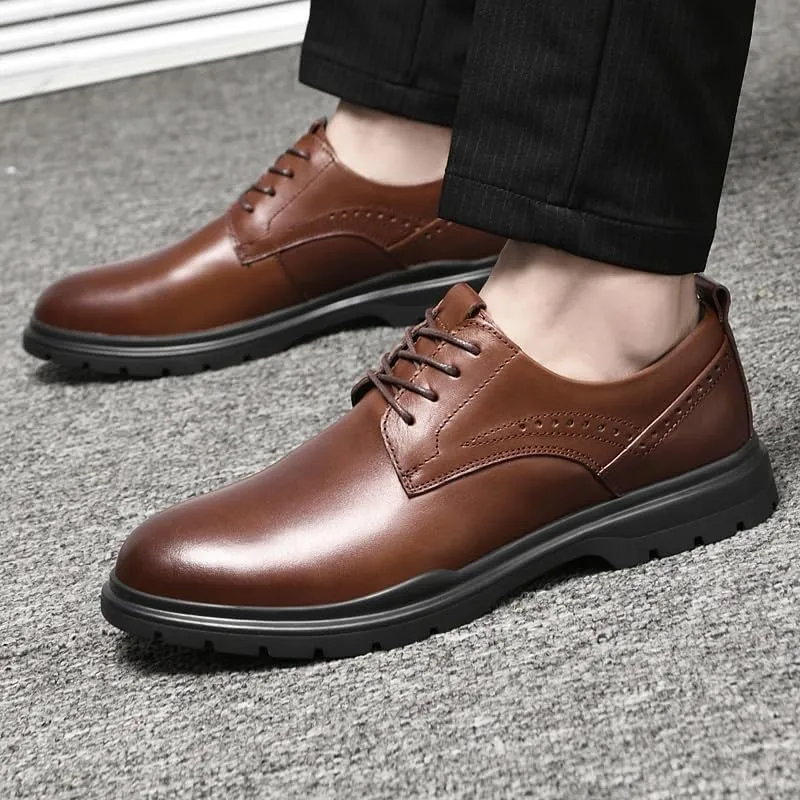 Men's Dress Shoes Leather Formal Business Casual Comfortable Oxfords Shoes for Men