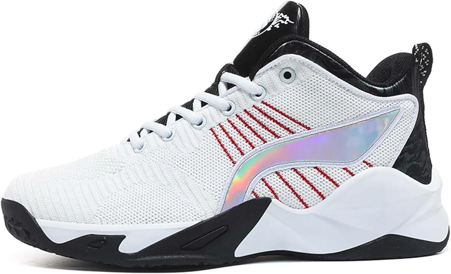 Men's Fashion Basketball Shoes Breathable Mesh Sports Running Shoes Outdoor Fashion Sneakers Lightweight Non-Slip Rubber Outsole Casual Walking Sneakers