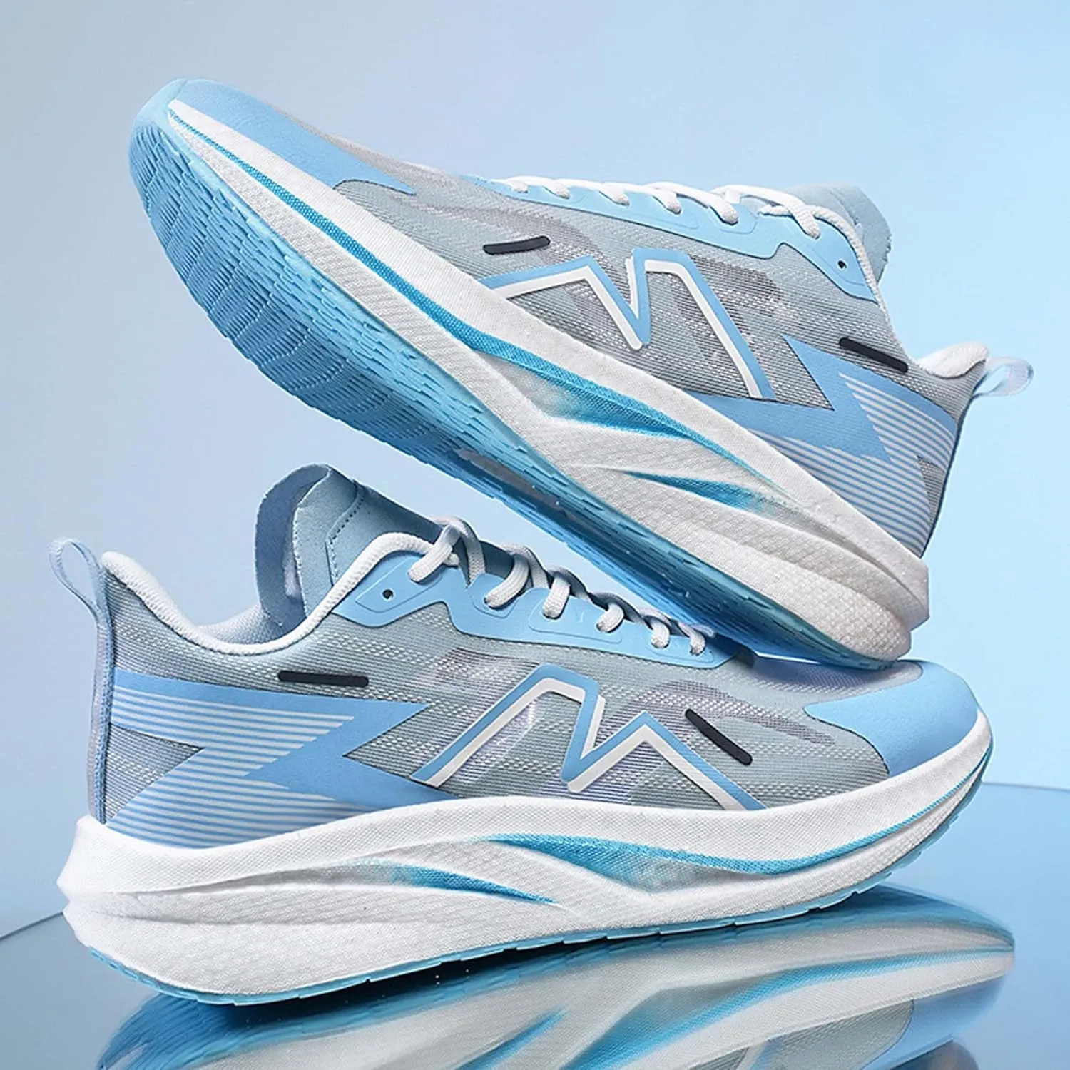 Men's Fashion Basketball Shoes Lightweight Sneakers Non-Slip Breathable Running Shoes Women's Road Jogging Walking Shoes Outdoor Lightweight Casual Walking Shoes