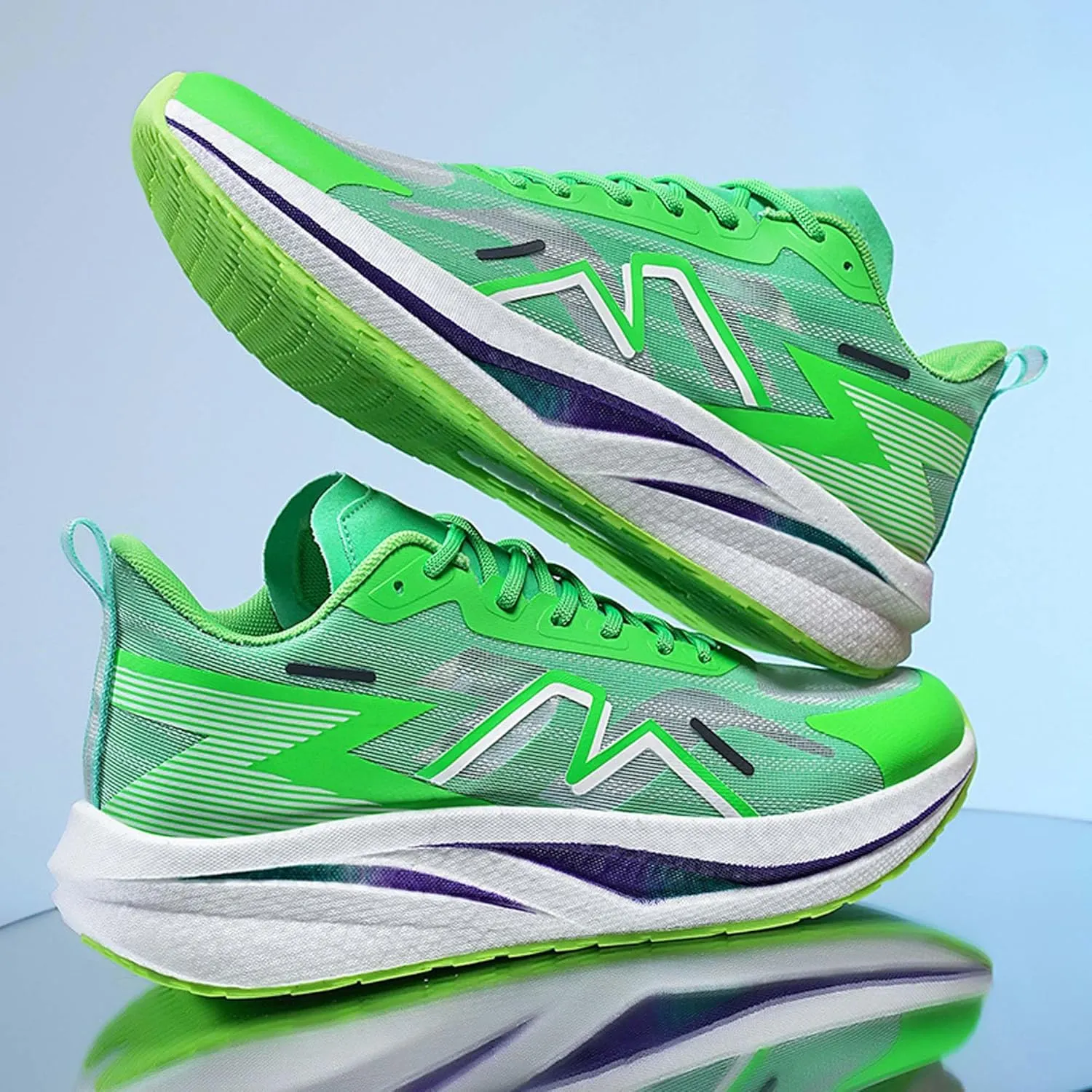 Men's Fashion Basketball Shoes Lightweight Sneakers Non-Slip Breathable Running Shoes Women's Road Jogging Walking Shoes Outdoor Lightweight Casual Walking Shoes