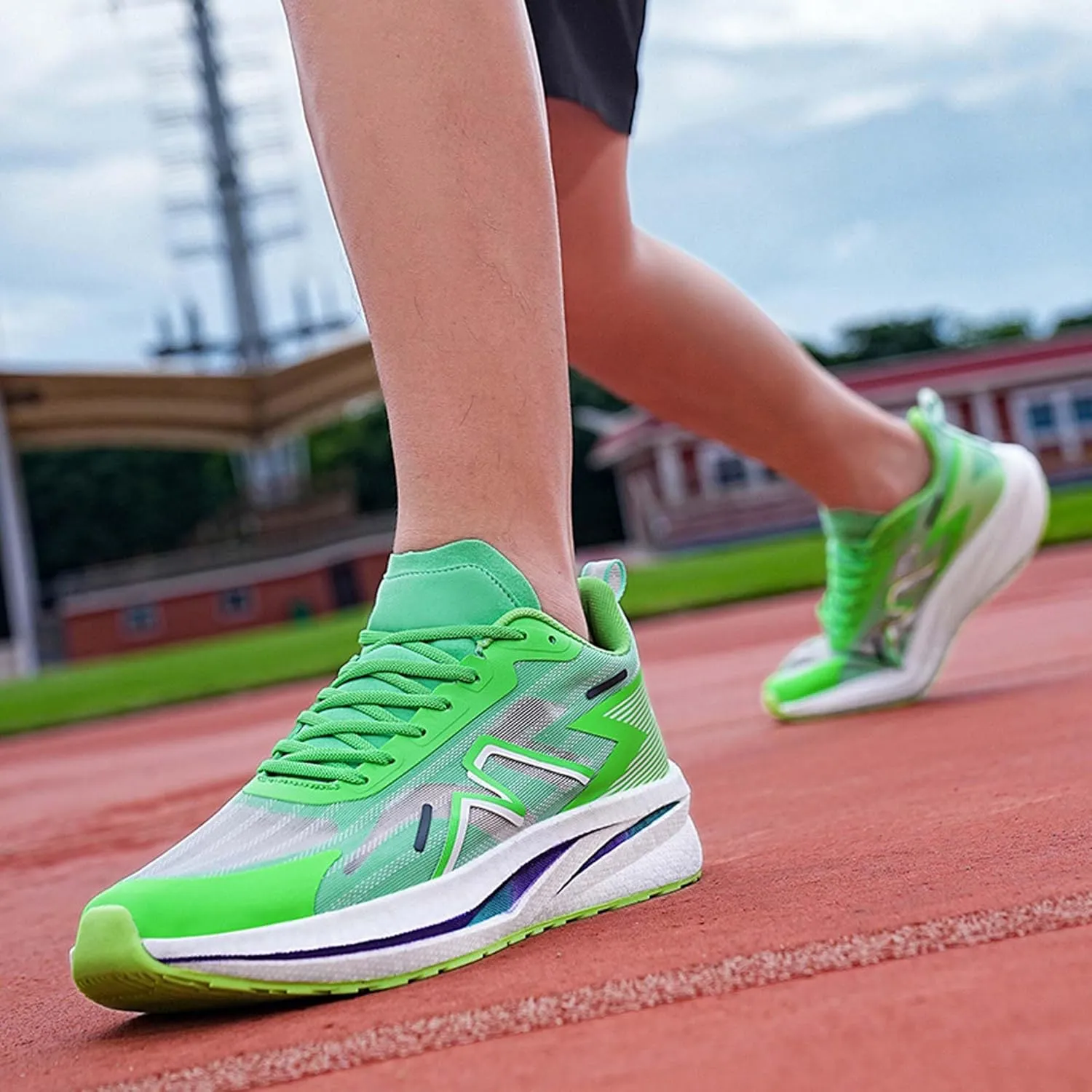 Men's Fashion Basketball Shoes Lightweight Sneakers Non-Slip Breathable Running Shoes Women's Road Jogging Walking Shoes Outdoor Lightweight Casual Walking Shoes