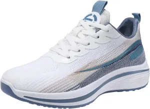 Men's Fashion Sneakers Breathable Mesh Cushion Running Shoes Non Slip Thick Soft Sole Casual Athletic Arch Support Walking Shoes Black Lace Up Basketball Shoe for Men All Season