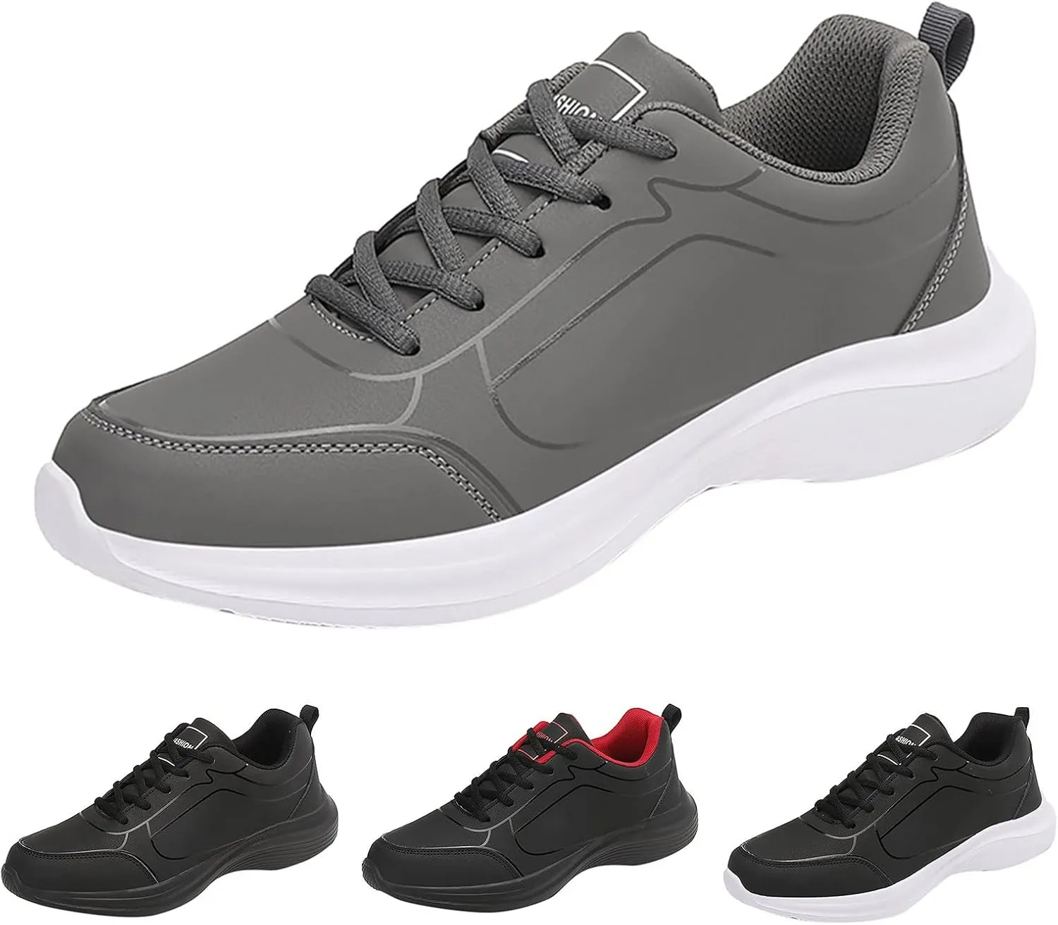 Men's Fashion Sneakers Fashion Men Sports Shoes Flat Non Slip Lace Up Upper Lightweight and Comfortable