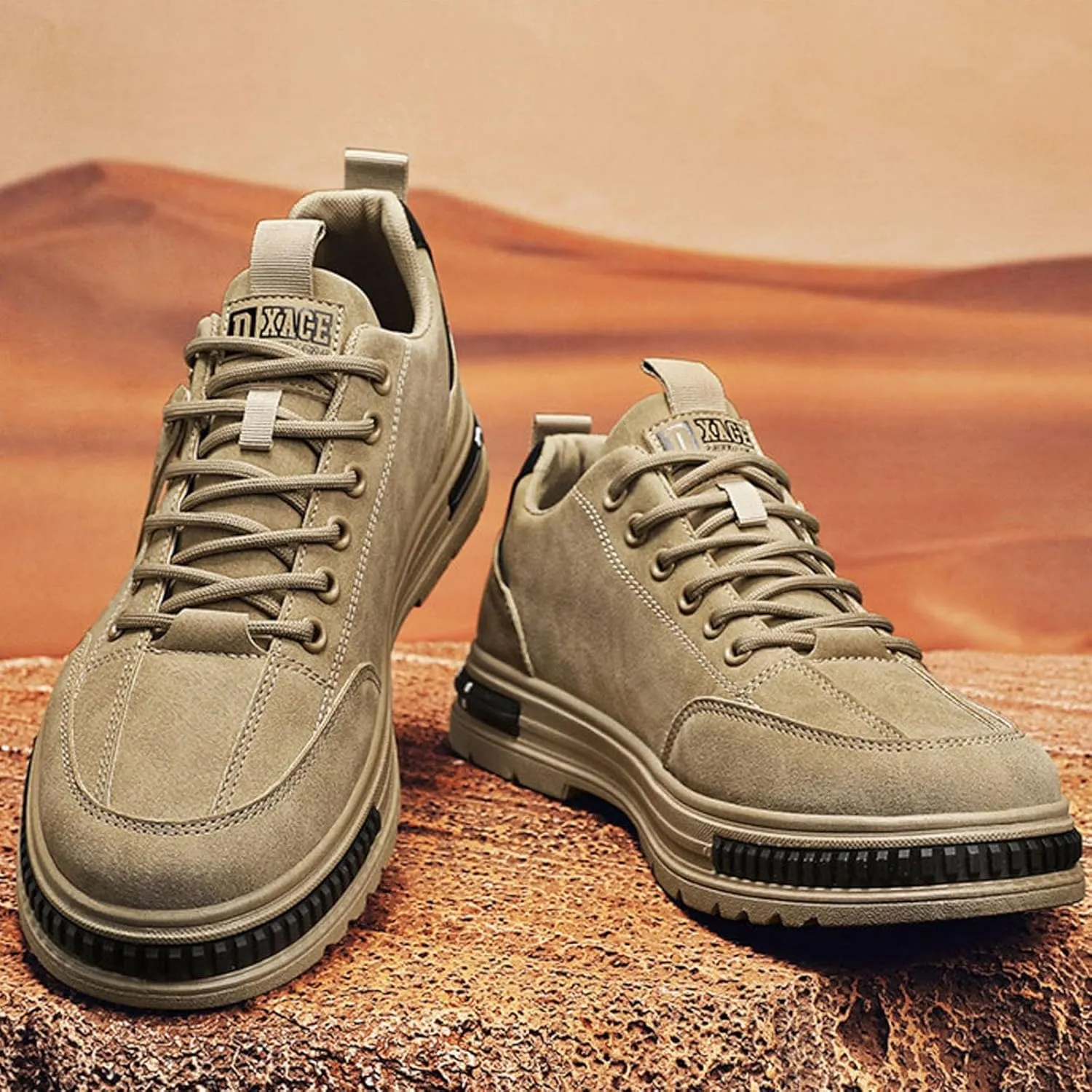 Men's Fashion Sneakers Men's Fashionable Low Cut Wear Lace Up Work Wear Trendy and Versatile Casual Shoes