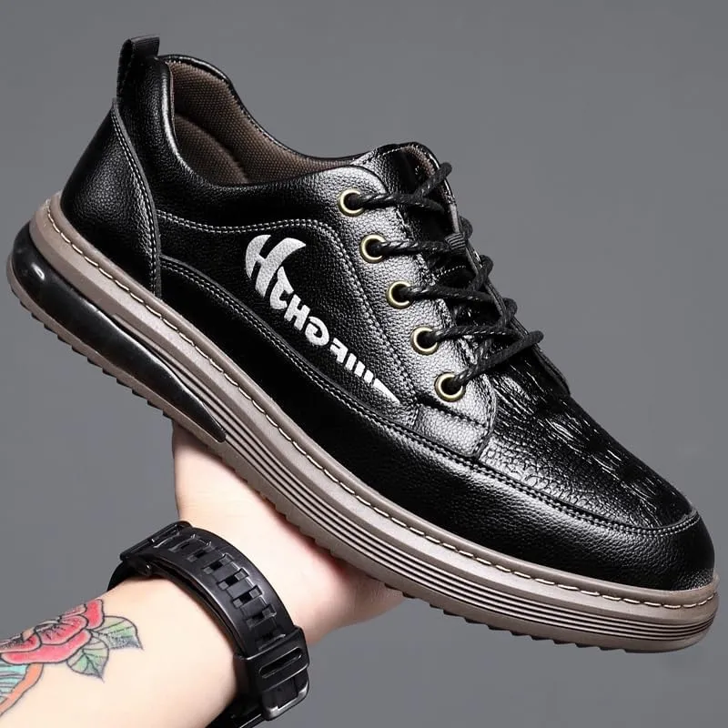 Men's Formal Oxford Dress Shoes Classic Lace-Up Business Casual Leather Shoes for Wedding & Office Events
