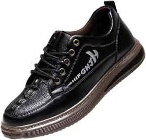 Men's Formal Oxford Dress Shoes Classic Lace-Up Business Casual Leather Shoes for Wedding & Office Events