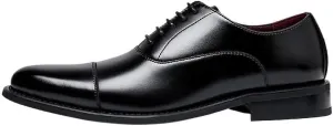 Men's Formal Wingtip Oxford Shoes - Ornate Brogue Detailing with Leather Sole for Business Conferences & Evening Galas