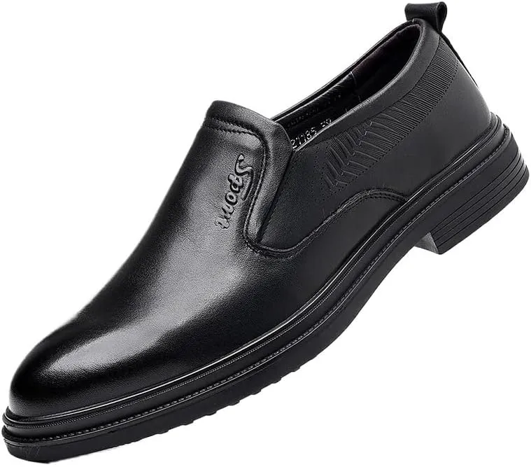 Men's Handmade Modern Classic Lace up Leather Lined Comfortable Dress Shoes Fashion Pointed Toe Slip-On Penny