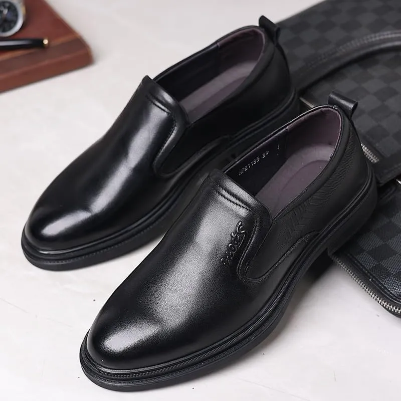 Men's Handmade Modern Classic Lace up Leather Lined Comfortable Dress Shoes Fashion Pointed Toe Slip-On Penny