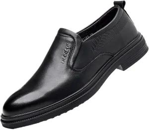 Men's Handmade Modern Classic Lace up Leather Lined Comfortable Dress Shoes Fashion Pointed Toe Slip-On Penny