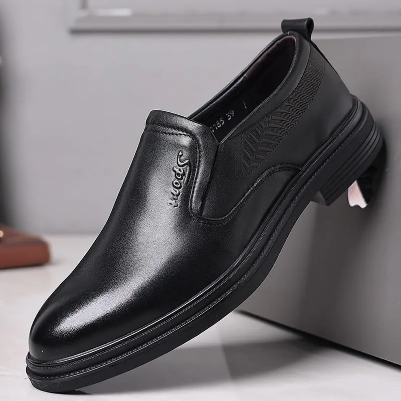 Men's Handmade Modern Classic Lace up Leather Lined Comfortable Dress Shoes Fashion Pointed Toe Slip-On Penny