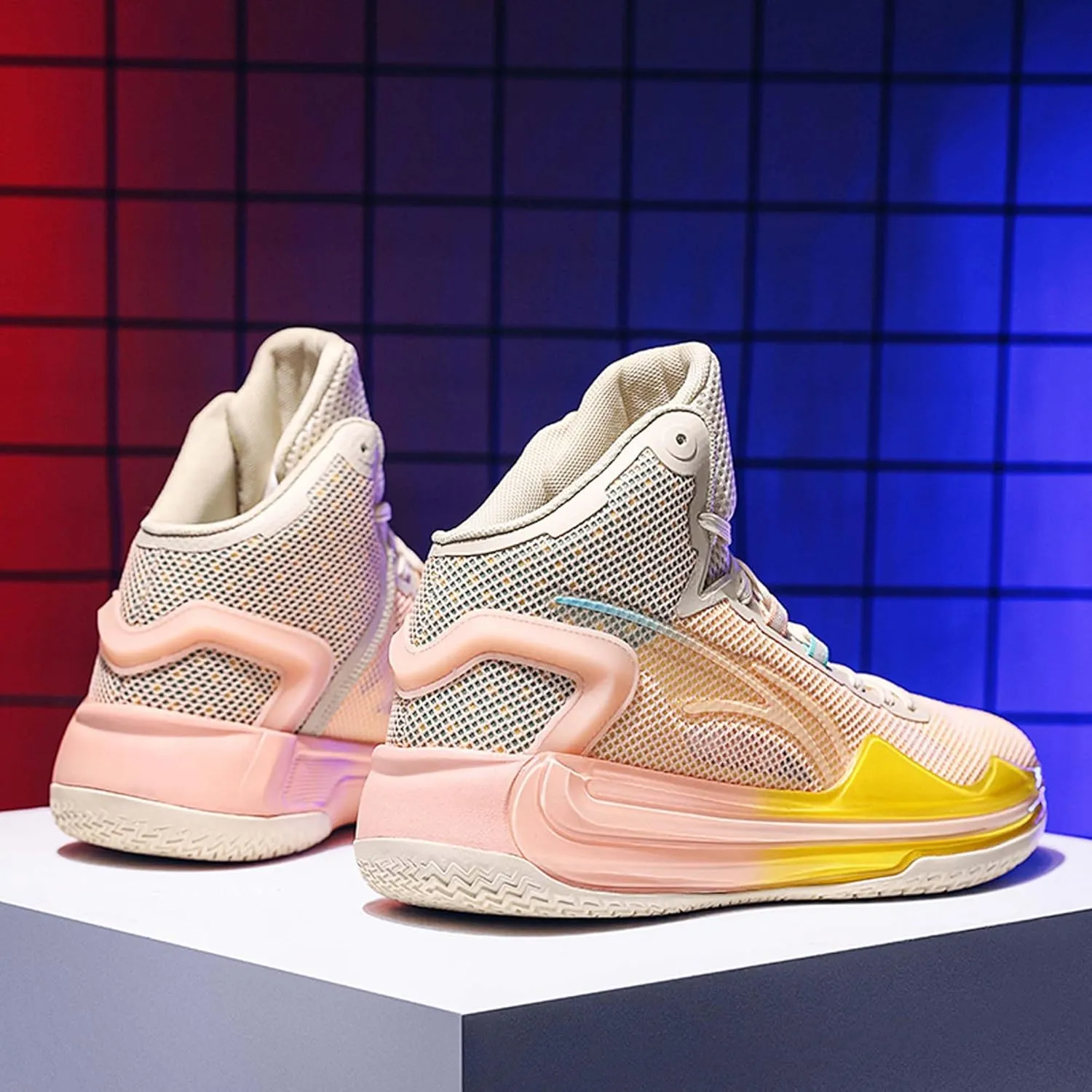 Men's High Top Basketball Shoes, Indoor or Court Outdoor Teenage Basketball Sneakers Anti-Slip Breathable Women's Tennis Running Trainers Fashion Sports Men and Women's Shoes