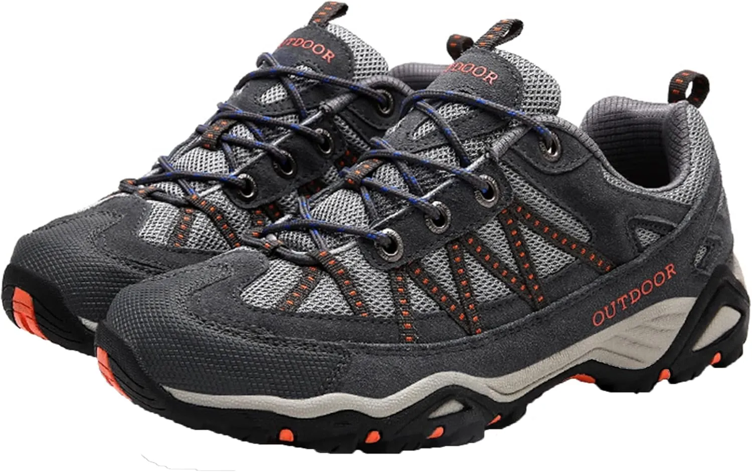 Mens Hiking Shoes Outdoor Walking Travel Sneakers Anti-Slip Low Top Soft Bottom Trail Running Trainers