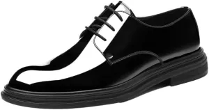 Men's Lace-Up Derby Shoes Soft Leather Business Casual Shoes for Office Work & Semi-Formal Meetings