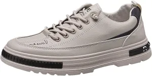 Men's Lace Up Memory Foam Sneakers Breathable and Light Outdoor Comfy Walking Shoe Men's Business Casual Shoes