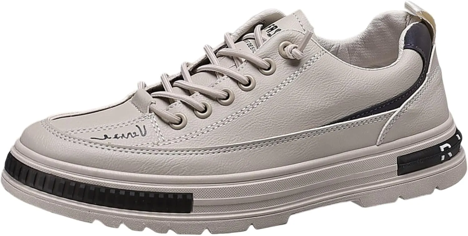Men's Lace Up Memory Foam Sneakers Breathable and Light Outdoor Comfy Walking Shoe Men's Business Casual Shoes