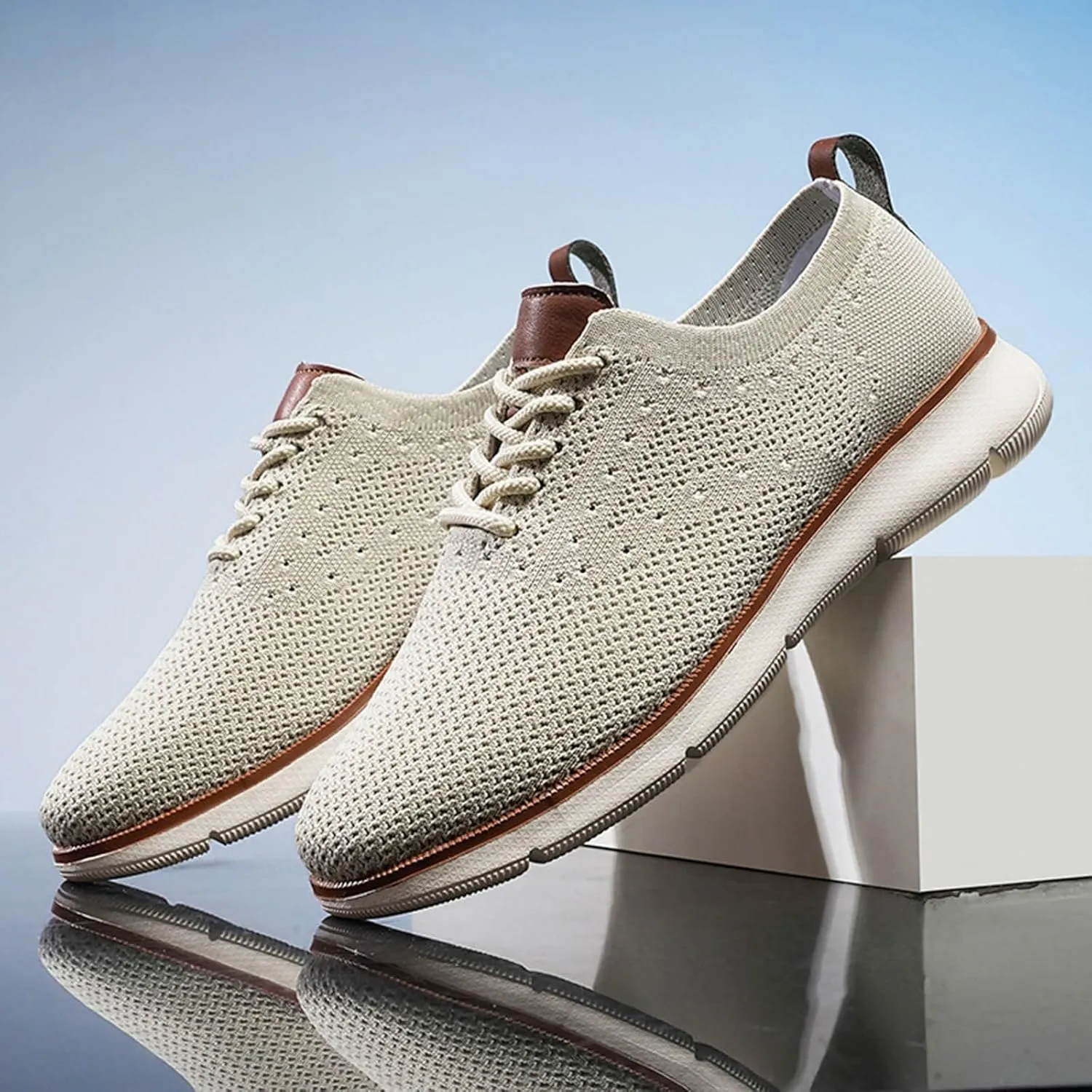 Men's Lace Up Memory Foam Sneakers Lightweight Sport Gym Jogging Walking Sneaker Lightweight Minimalist Shoes
