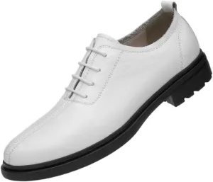 Men's Lace-Up Vintage Dress Shoes Man Business Casual Shoes Black Breathable Comfortable Business Pointed Toe Work Leisure Solid Color Leather Shoes