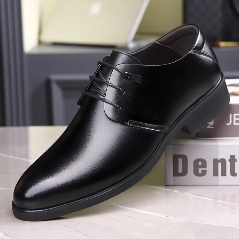 Men's Leather Derby Shoes Versatile Lace-Up Design for Business Casual Fridays & Cocktail Party Attire