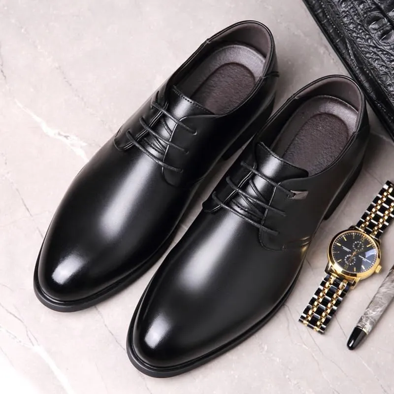 Men's Leather Derby Shoes Versatile Lace-Up Design for Business Casual Fridays & Cocktail Party Attire