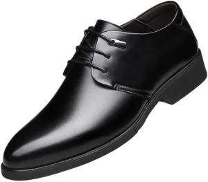 Men's Leather Derby Shoes Versatile Lace-Up Design for Business Casual Fridays & Cocktail Party Attire