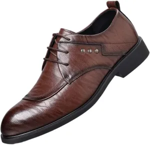 Men's Leather Dress Shoes Oxford Style Round Toe Formal Shoes for Corporate Events & Evening Occasions