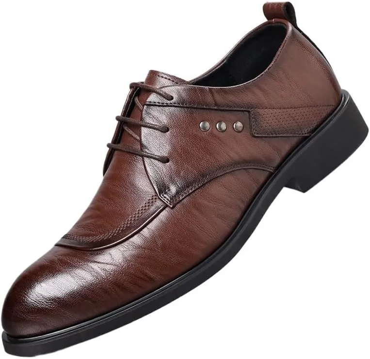 Men's Leather Dress Shoes Oxford Style Round Toe Formal Shoes for Corporate Events & Evening Occasions