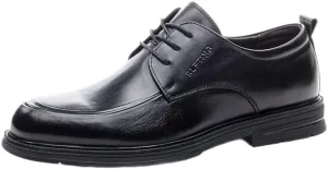 Men's Leather Oxfords Summer Lace Up Fashion Casual Classic Dress Shoes Fashion Pointed Toe Slip-On Derby Flat Boat Shoes for Driving Walking Wedding Outdoor Indoor Size