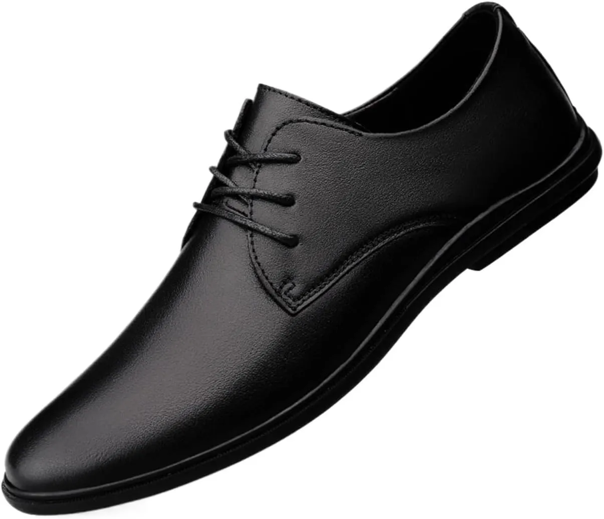 Mens Leather Shoes Wedding Office Classic Lace Up Low Top Leather Business Casual Men's Dress Shoes