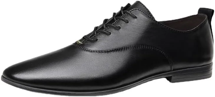 Men's Leather Wedding Dress Shoes Classic Comfortable Lace-Up Oxfords Shoes