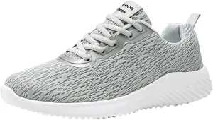 Men's Lightweight Cushion Sneakers Breathable Casual Comfortable Walking Sneaker Arch Support Plantar Fasciitis