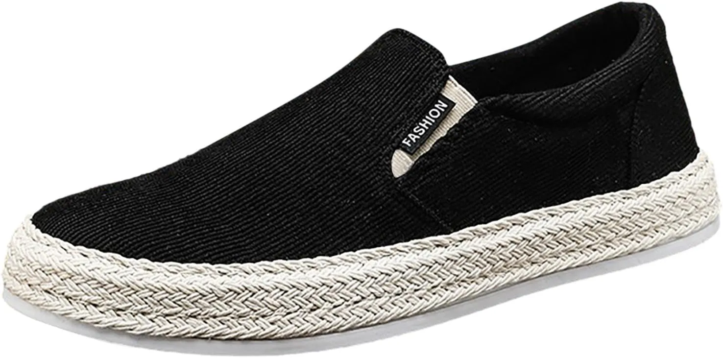 Men's Lightweight Cushion Sneakers Lightweight Breathable Slip on Running Shoe Lightweight Elderly Slip on Shoes