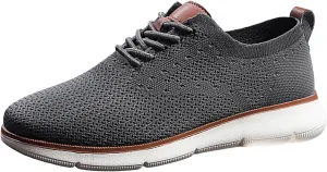 Men's Lightweight Non Slip Barefoot Shoes Business Mesh Breathable Walking Shoe Lightweight Work Shoes for Men