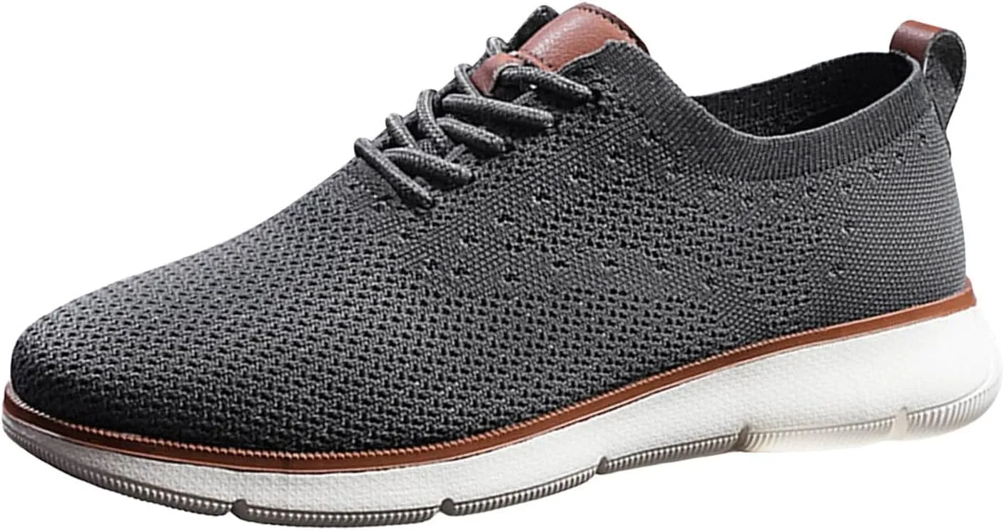 Men's Lightweight Non Slip Barefoot Shoes Business Mesh Breathable Walking Shoe Lightweight Work Shoes for Men