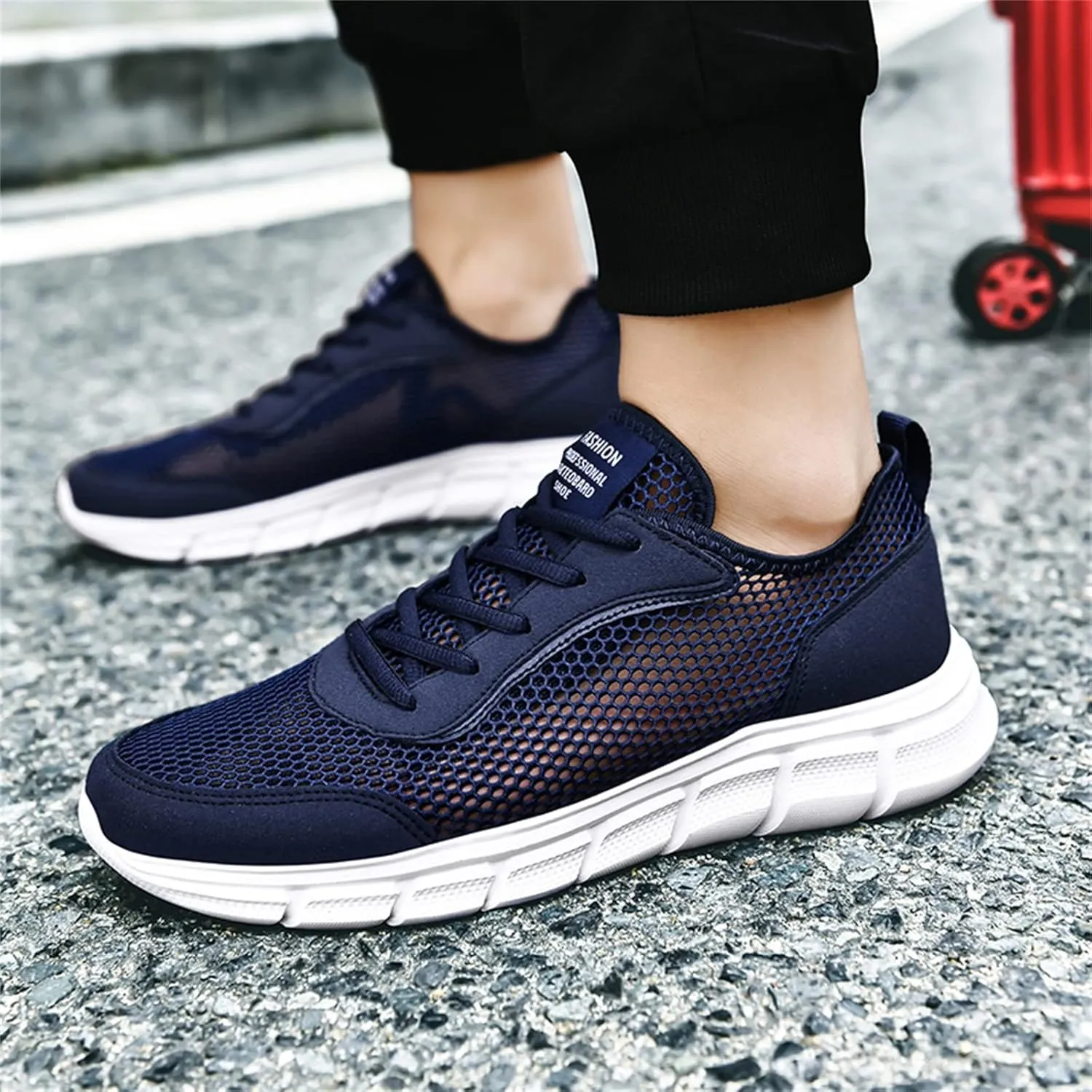 Men's Lightweight Non Slip Barefoot Shoes Comfortable Breathable Lace Up Sneaker Arch Support Plantar Fasciitis