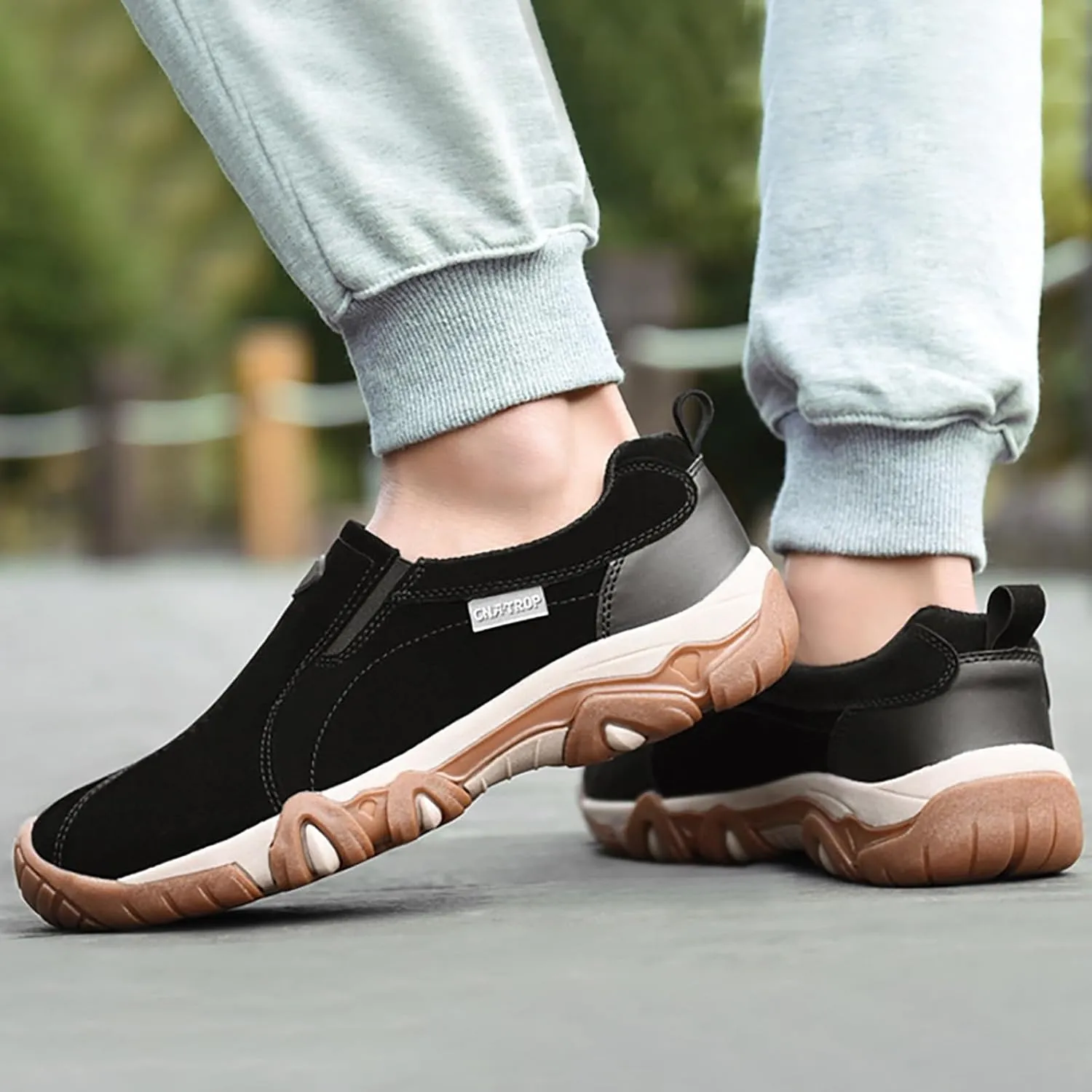 Men's Lightweight Non Slip Barefoot Shoes Supportive Running Athletic Sneaker Breathable Diabetic Shoes for Men