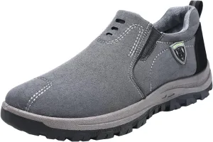 Men's Lightweight Non Slip Barefoot Shoes Supportive Running Athletic Sneaker Hook and Loop Orthopedic Sneakers