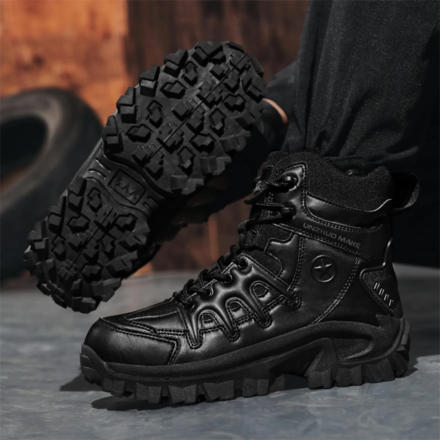 Men's Military Tactical Boot Lightweight Comfortable Boots Motorcycle Combat Hiking Boots Hiking Boots Hiking Shoes