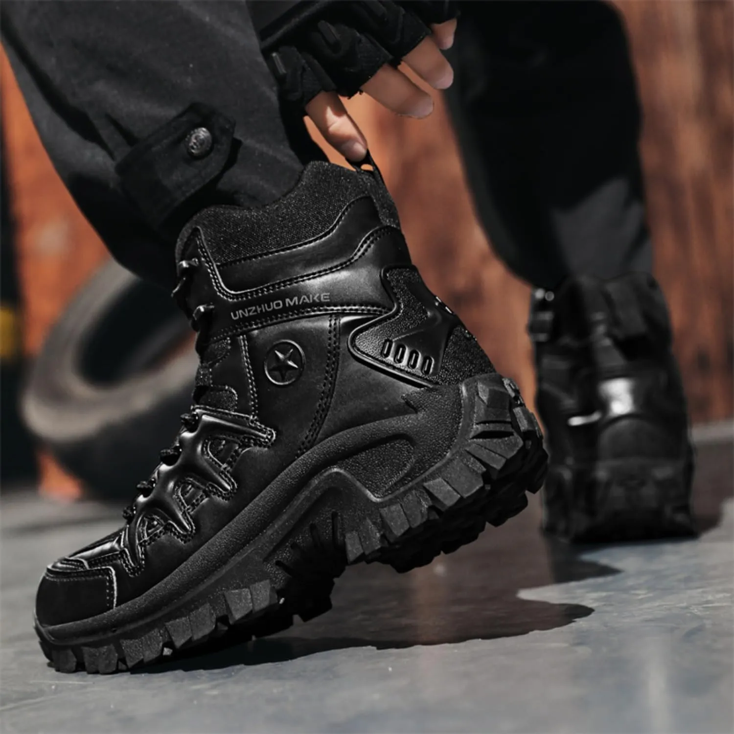 Men's Military Tactical Boot Lightweight Comfortable Boots Motorcycle Combat Hiking Boots Hiking Boots Hiking Shoes