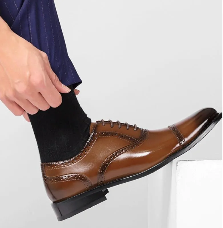 Men's Modern Elastic Gore Slip-On Derbys - Seamless Design for Quick Business Meetings & Airport Security