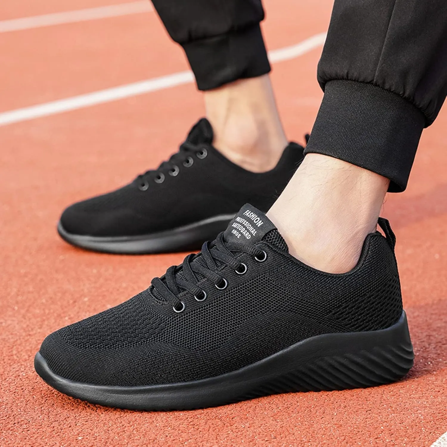 Men's Non Slip Tennis Sneakers Comfortable Breathable Lightweight Tennis Shoe Non Slip Work Sport Shoes for Men