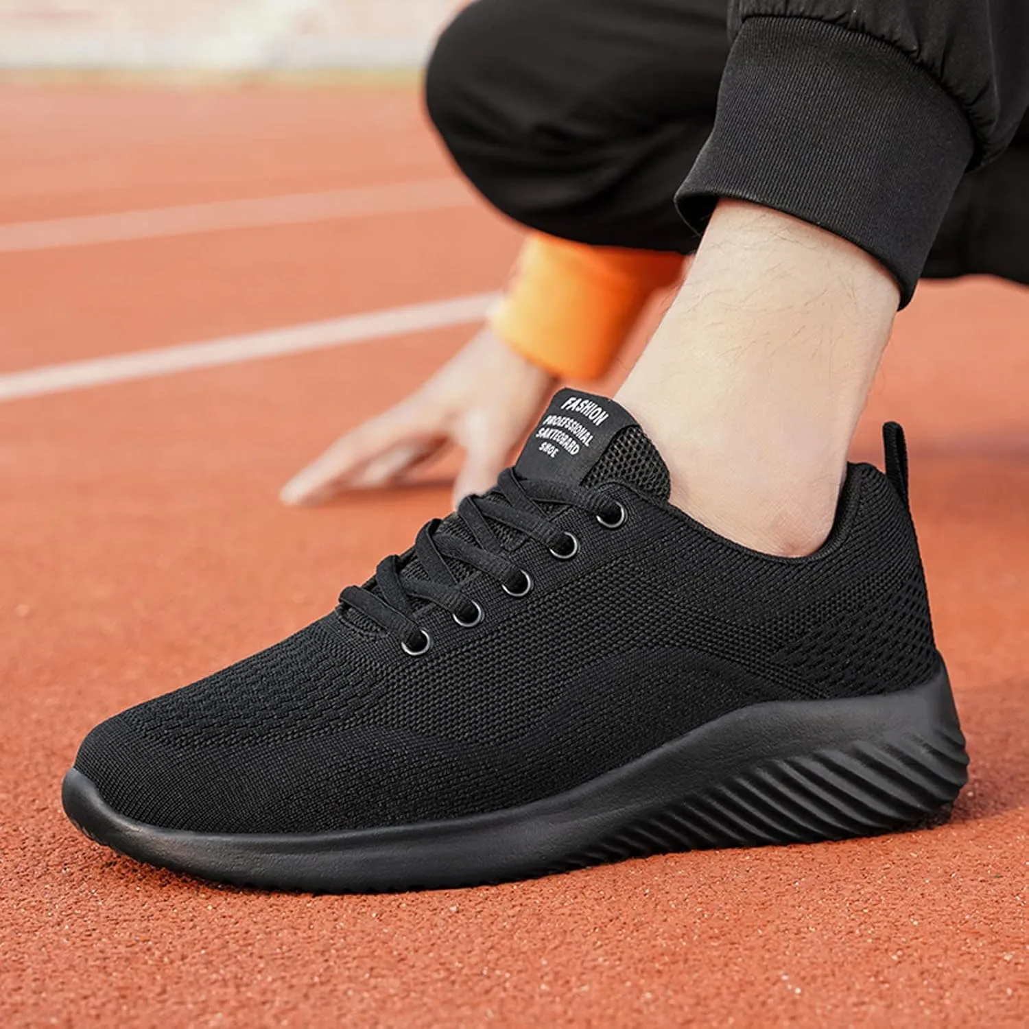 Men's Non Slip Tennis Sneakers Comfortable Breathable Lightweight Tennis Shoe Non Slip Work Sport Shoes for Men