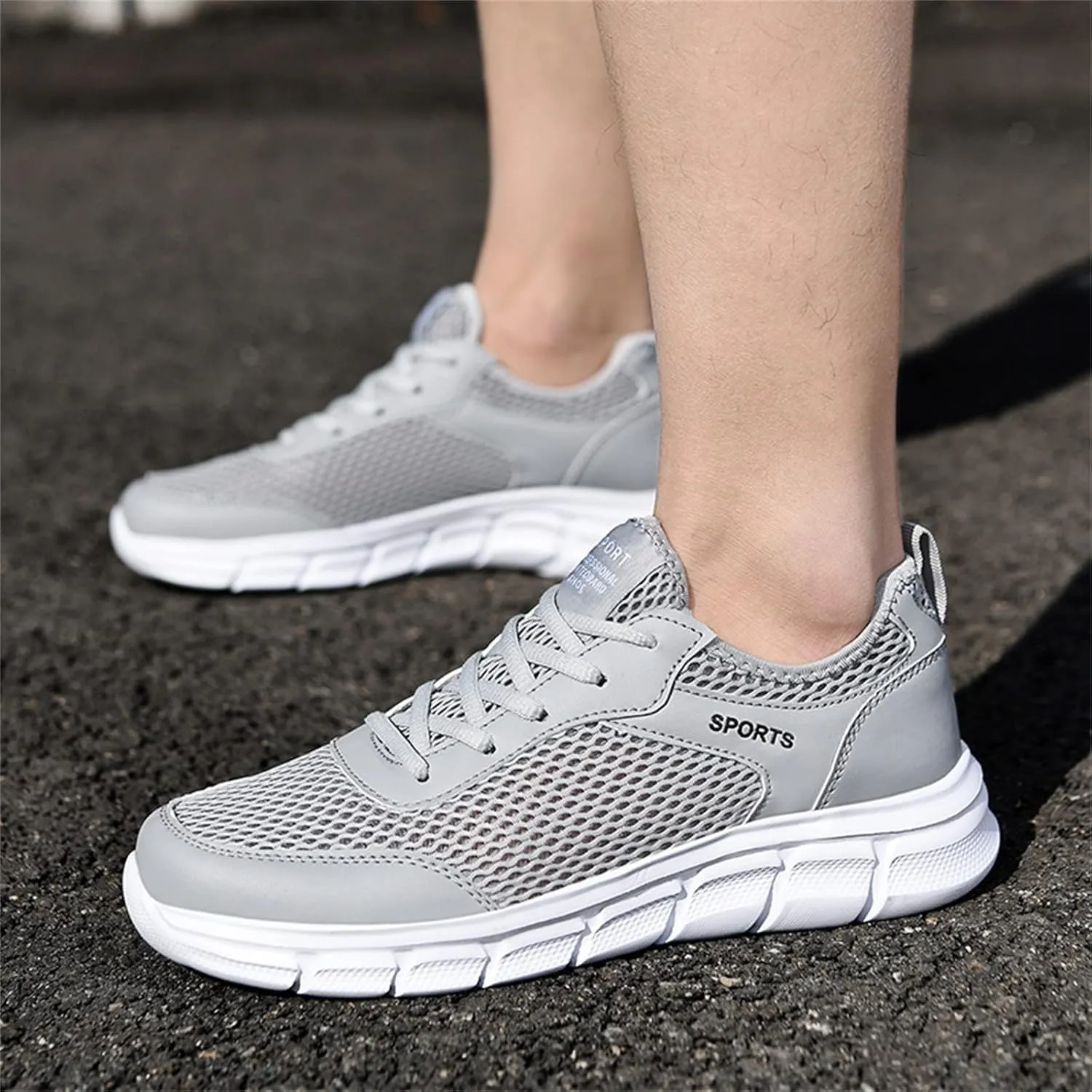 Men's Non Slip Tennis Sneakers Lightweight Breathable Walking Shoe Gym Tennis Athletic Fashion Sneakers for Men