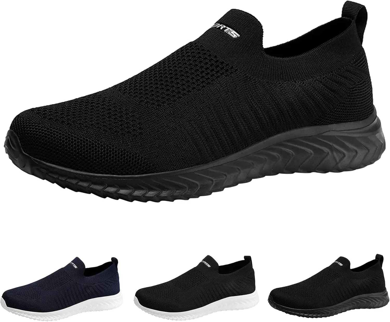 Men's Orthopedic Comfortable Slip-On Shoes Comfortable Breathable Slip on Sneaker Soft Flat Soled Elderly Shoes