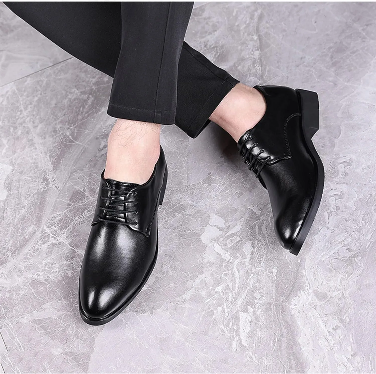 Men's Oxford Dress Shoes Formal Business Comfortable Lightweight Classic Lace Up Shoes for Men